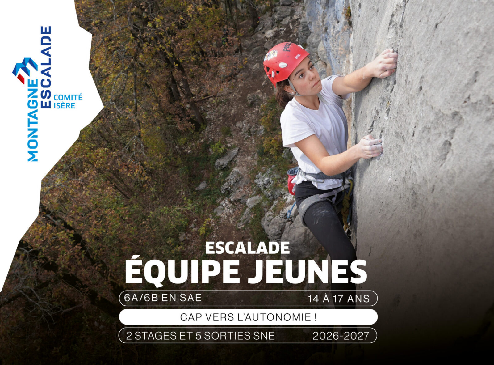 équipe jeune escalade en Isère pole espoir comité isère ffme