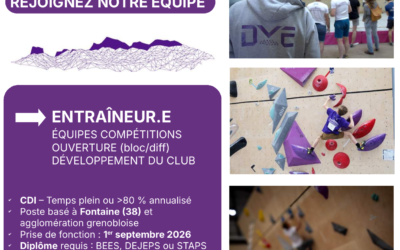 Offre d’emploi entraineur-ses – DVE (CDI)