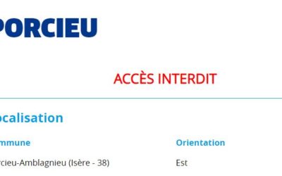 Porcieu – Interdiction temporaire